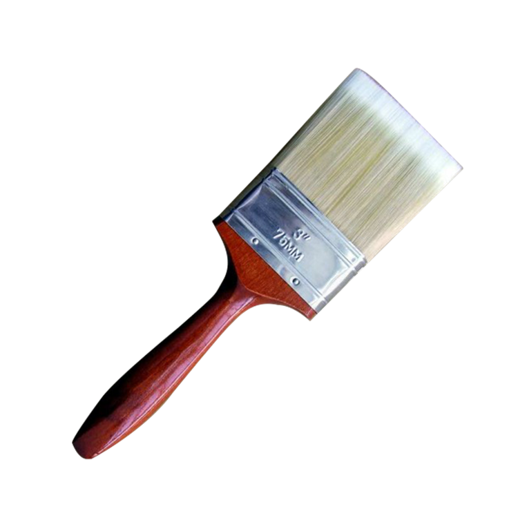 Manico in legno laccato Setole bianche Filamenti misti Pennello per pittura a olio Strumenti per la decorazione della parete