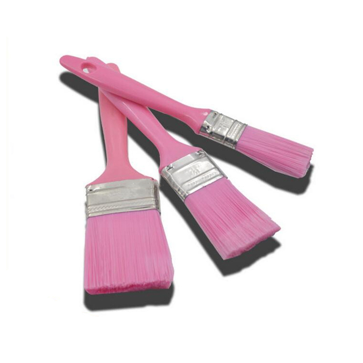 Pennello sintetico Set di pennelli per pittura a mano in plastica rosa con prezzo economico